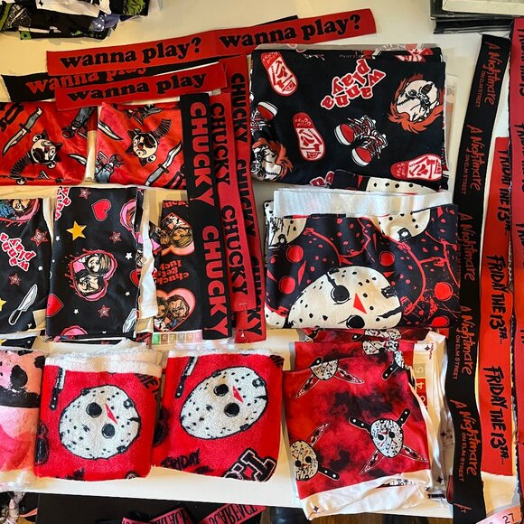 unbranded Other - 23pc Horror MOvie Scrap Fabric with Elastic Pieces